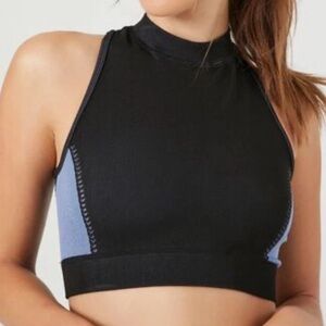 Forever 21 Black and Blue Sports Bra NWT Size Large